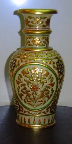 Mrable Handicrafts - Marble, 12x6 Inches, Off-White | Handcrafted, Hand-Painted, Elegant Traditional Design