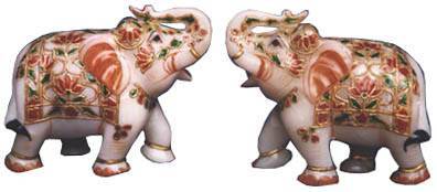 Mrable Elephant Couple