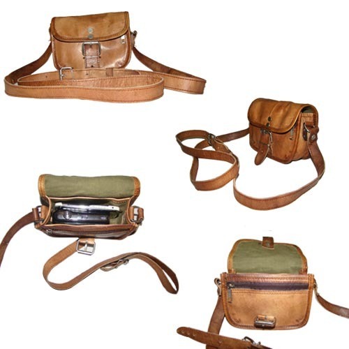 leather-bags- Genuine Leather 6x4x2 Inches Brown, Durable Leather, Adjustable Strap, Buckle Closure, Compact Design