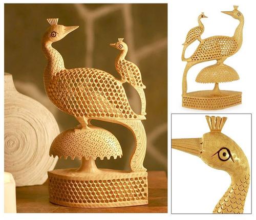 Wooden Peacock