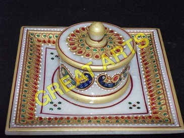 Marble Dry Fruits Dibbi Set