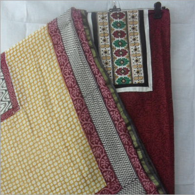 Block Printed Dress Material