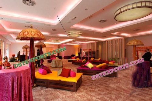 Indian Wedding Mehandi Stage Set
