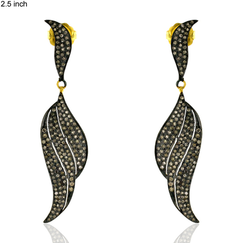 Designer Pave Diamond Dangler