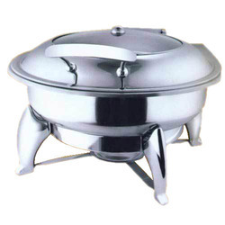 Round Glass Lid Chafer with Fuel Burner
