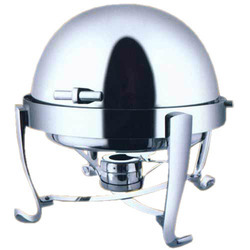 Round Roll Chrome Legs Top Chafing Dish