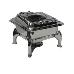 Square 2/3 Glass Lid Chafer W Fuel Burner