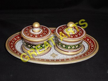 Marble Dry Fruits Dibbi Set 
