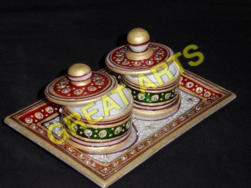 Marble Dry Fruits Dibbi Set