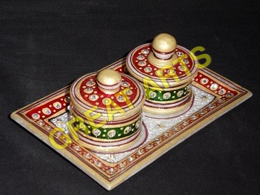 Marble Dry Fruits Dibbi Set
