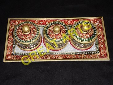 Marble Dry Fruits Dibbi Set
