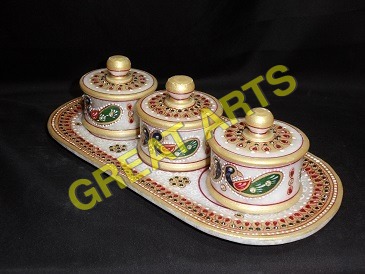 Marble Dry Fruits Dibbi Set