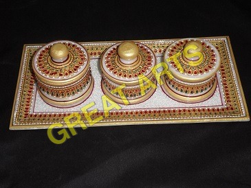 Marble Dry Fruits Dibbi Set 