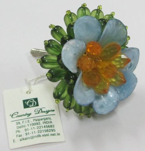 metal acrylic beaded flower door knob