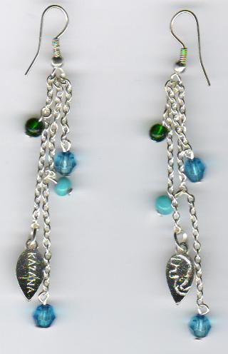Silver Beaded Earring