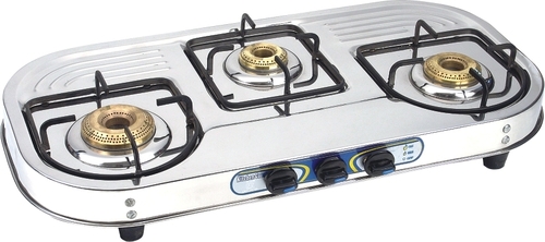 Stainless Steel Three Burner Gas Stove