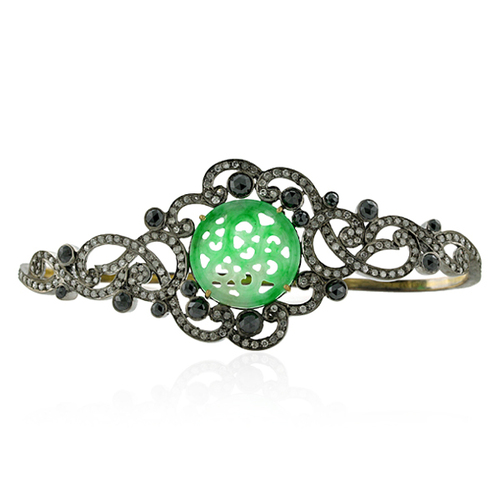 Carving Jade Palm Bracelet