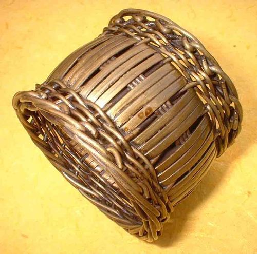 aluminium basket weave Napkin Ring