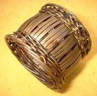 Aluminium Basket Weave Napkin Ring