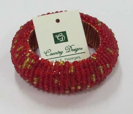 glass beaded round Napkin Ring
