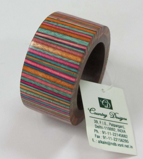wood multi colored Napkin Ring