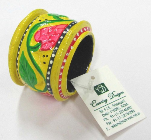 wooden hand painted Napkin Ring