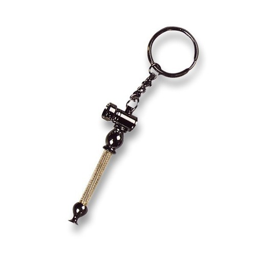 Key Chain Pipe - Metal & Wood, 7-10 cm, Silver | Portable, Durable, Unique Design, Collectible