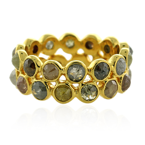 Gold Pave Diamond Ring