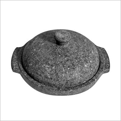 Stone Lid Steak Pan - Stone 210x100mm Gray, Even Heating Side Handles