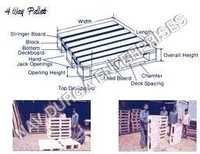 Four Way Pallets - Durable Wood, Standard Size , Heavy Load Capacity And Versatile Design