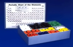 Atomic Model Set - Durable Polystyrene & PVC, Assorted Sizes, Colored Atoms and Connectors, Easy Assembly, Reusable