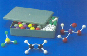 ATOMIC MODEL SET (EURO DESIGN) - Polystyrene Material, Varied Ball & Connector Sizes | Multicolored Design for Educational Atomic Model Building