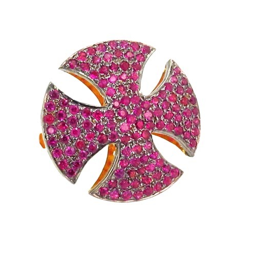 Yellow Gold Ruby Gemstone Fashion Ring