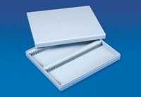 Slide Box - Polypropylene Plastic, 75x33x26 Mm, White | Numbered Slots, Fitted Lid, Stackable