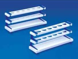 Nestler Cylinder Stand - Polypropylene, 50ml & 100ml Sizes, White & Blue Colors | Unbreakable, Lightweight, Sturdy, Easy to Assemble