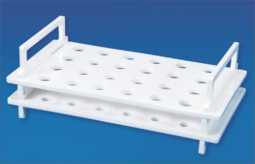 RACK FOR MICRO CENTRIFUGE TUBES - Polypropylene, 190x70x25mm, Assorted Colors | Autoclavable, Chemical Resistant, Stackable, 16 Slots