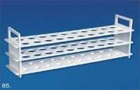 Test Tube Stand (3 Tier) - Polypropylene, 260x110x80 Mm, White | Stackable, Portable, Non-slip, Chemical Resistant