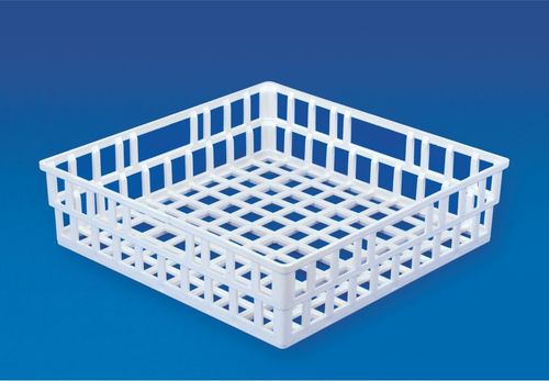 DRAINING BASKET - Polypropylene, 35x25x12 cm, White with Blue Edges | Ergonomic Handles, Dishwasher Safe, 5L Capacity