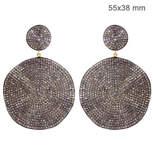 Pave Diamond Earrings