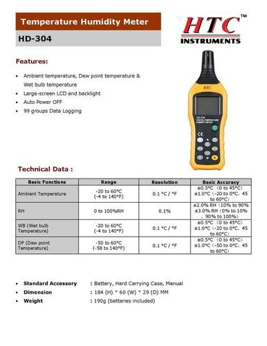 DEW Point Hygro Thermometer