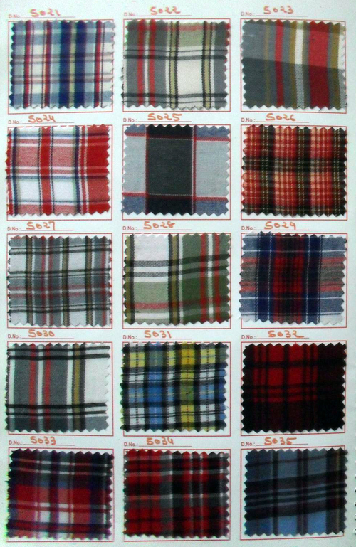 Twill checks fabrics