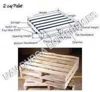 Two Way Wood Pallets - Durable Hardwood, Standard Size | Heavy Load Capacity, Eco-friendly Design