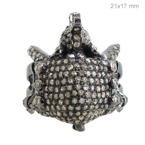 Sterling Silver Vintage Design Diamond Ring