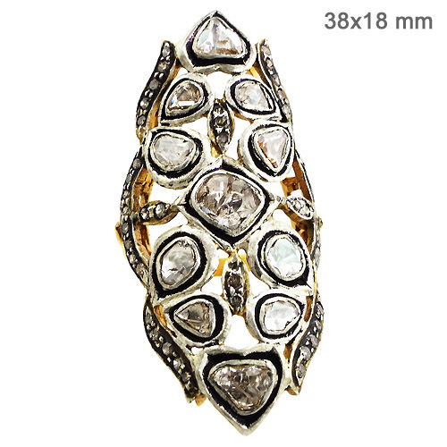 Gold Rose Cut Diamond Ring