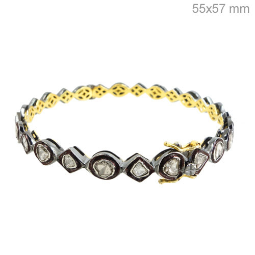 Rose Cut Diamond Bangle