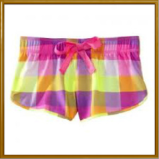 Ladies Shorts - Cotton Blend, Waist 26-36, Multicolored Plaid | Elastic Waistband, Soft Fabric, Breathable, Durable Stitching