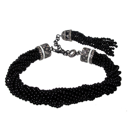 Gemstone Beaded Tassel Bracelet Jewelry