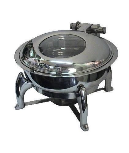 Round Glass Lid Chafer with Fuel Burner