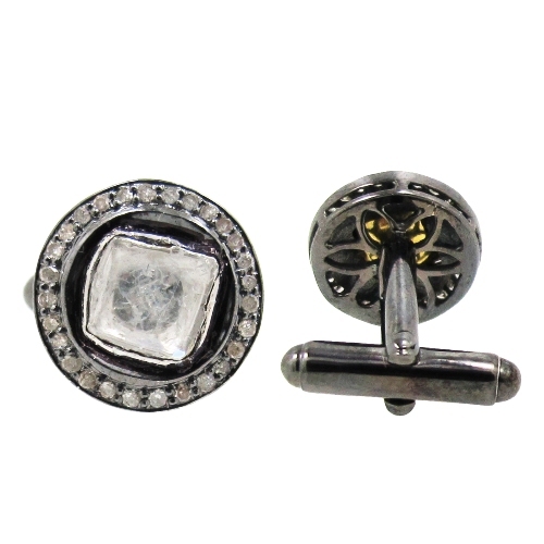 Rosecut Diamond Cuff-link Silver Accessories