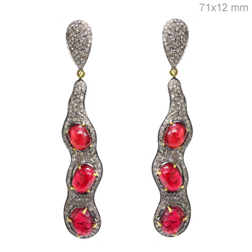 Diamond Gemstone Earrings